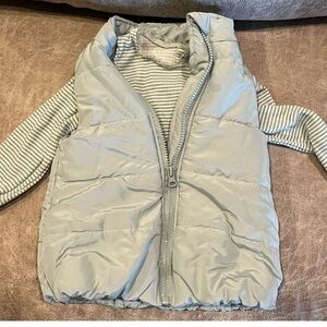 BearPaw Light Green  Kids Puffer Vest & match shirt coats and jackets kids 24 m